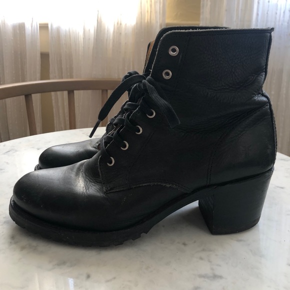 Frye Shoes - Frye boots | Sabrina 6G Lace Up | Black leather | Size 10 | Originally $378